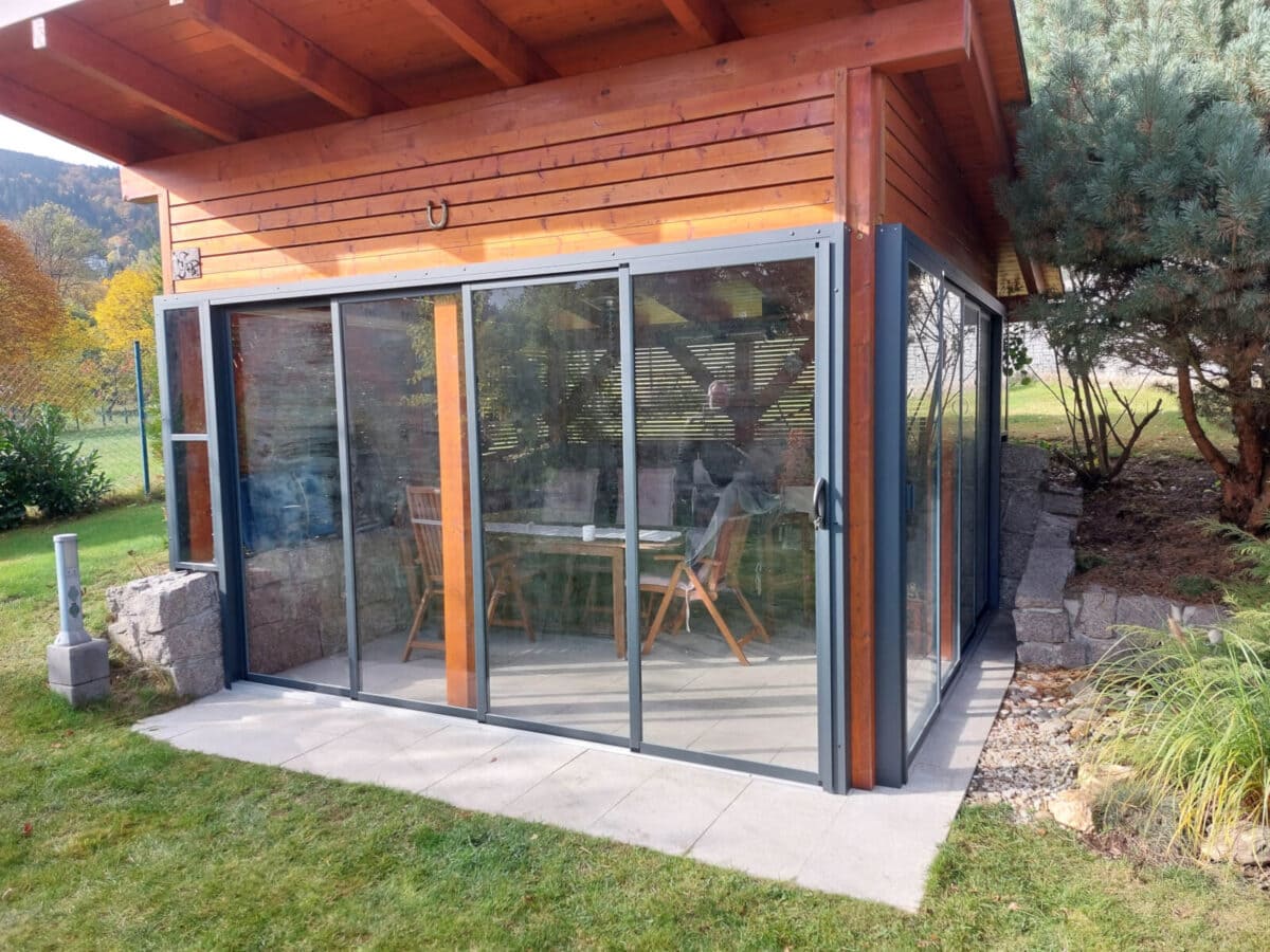 ALU-MASIV: hliníkové zasklení pergoly, Ještěd