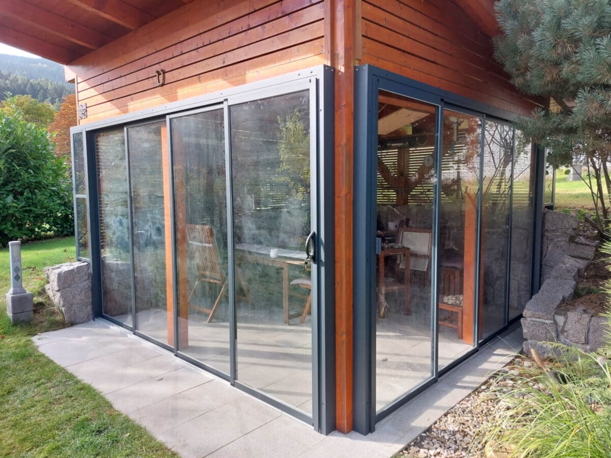 ALU-MASIV: hliníkové zasklení pergoly, Ještěd